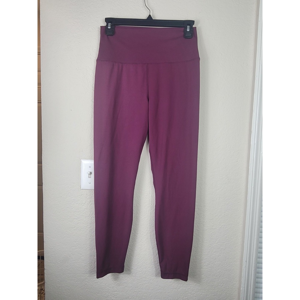 Yogalicious Lux High Waist Leggings L Plum Purple Stretch Workout Pilates Yoga - Picture 2 of 5